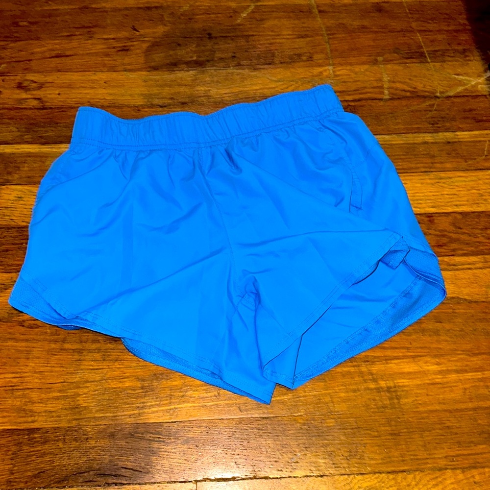 Blue athletic shorts